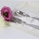 Silver metal cutlery set, vintage