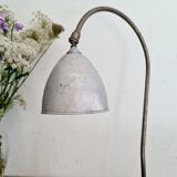 Antique angled metal lamp