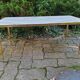 Marble and brass coffee table