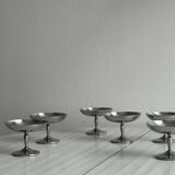 6 coupelles sur pied en inox style Letang Remy