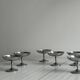 6 coupelles sur pied en inox style Letang Remy