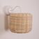 White & Beige Rattan Sconce Lamp 30x25Cm
