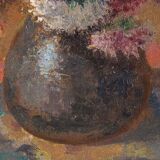 Small bouquet of flowers on entablature-signed J. Nebesov-dated 1935