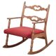 Brutalist Oak Rocking Chair, Denmark, 1960s