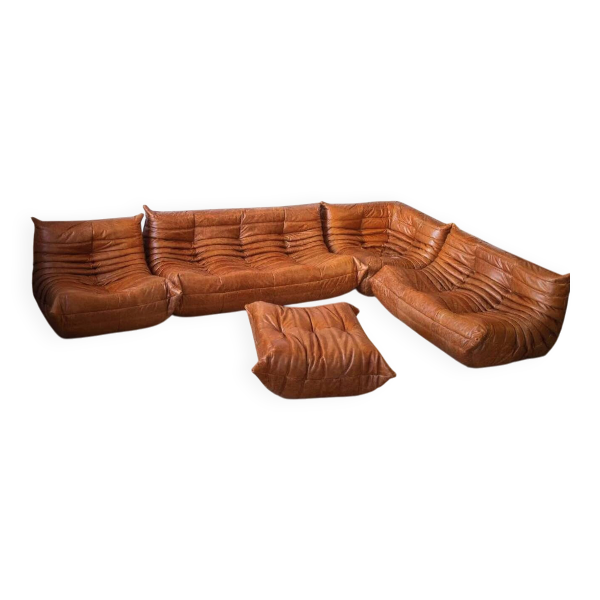 Jean-Luc: Togo lounge set in pine leather