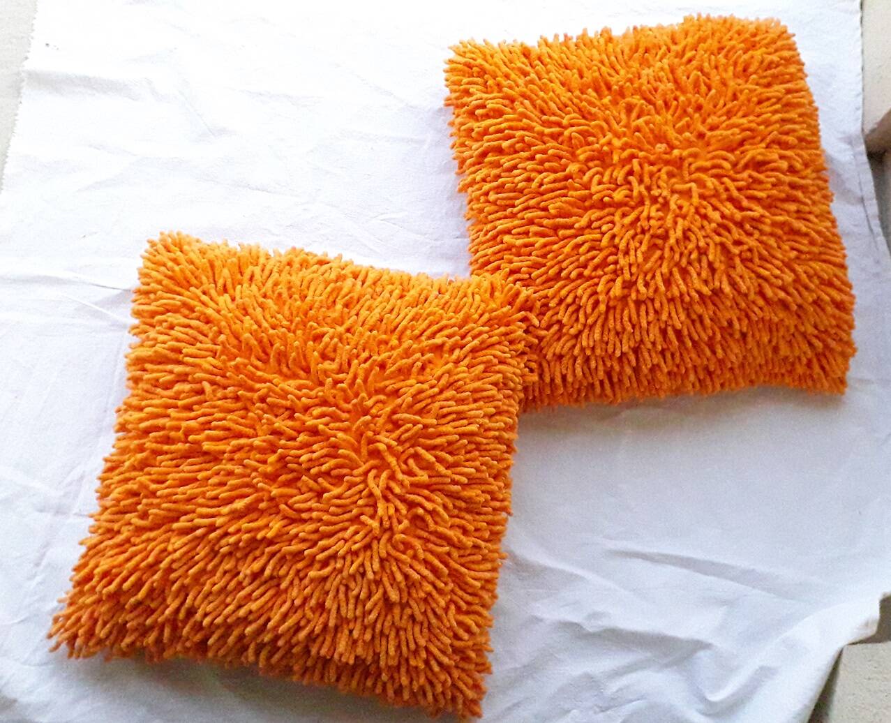 2 coussins oranges