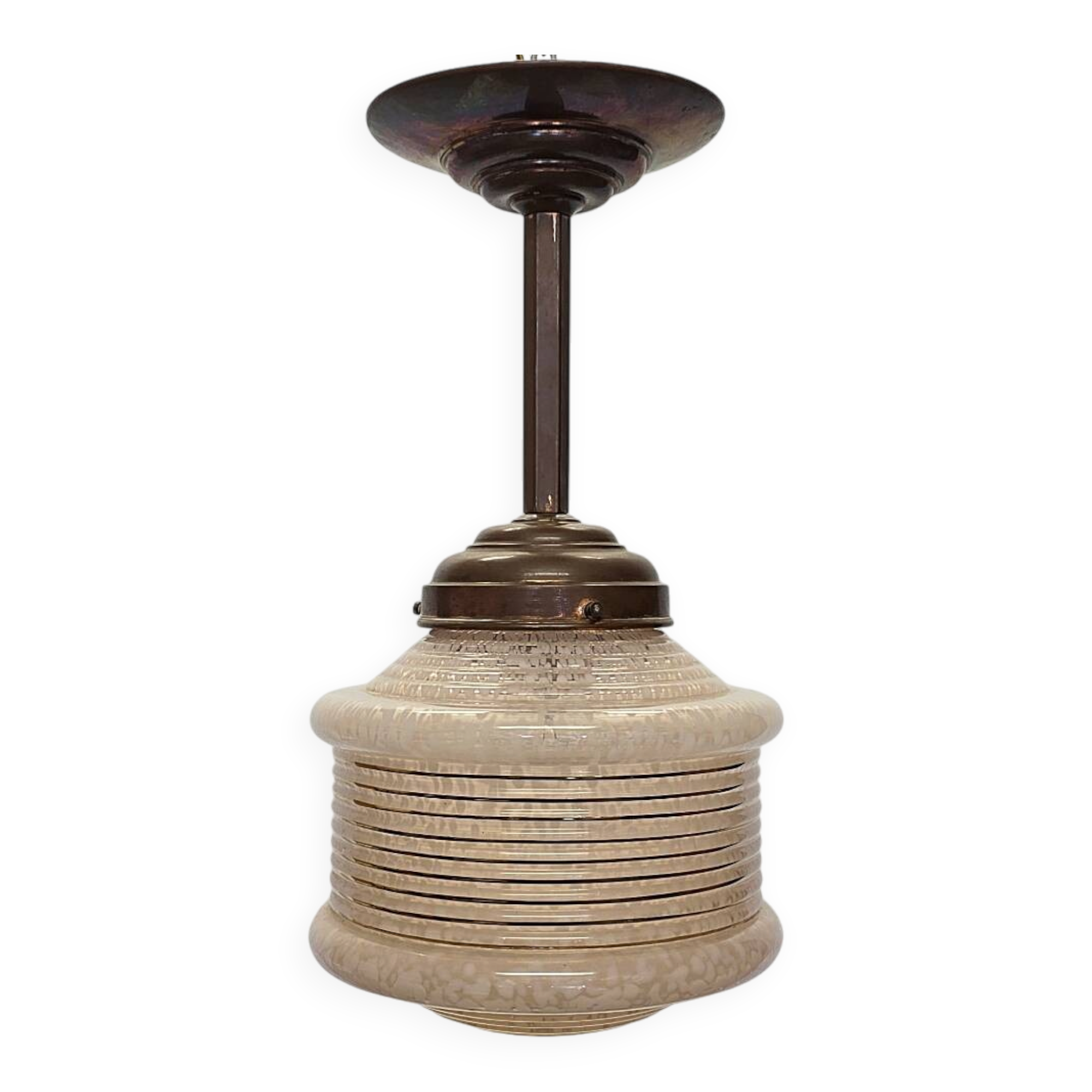 French Art Deco Pendant Lamp, 1930s