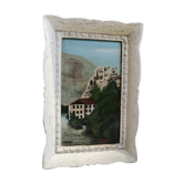 The Castle of Petrarch and the Oil Sorgues on ancient panel.