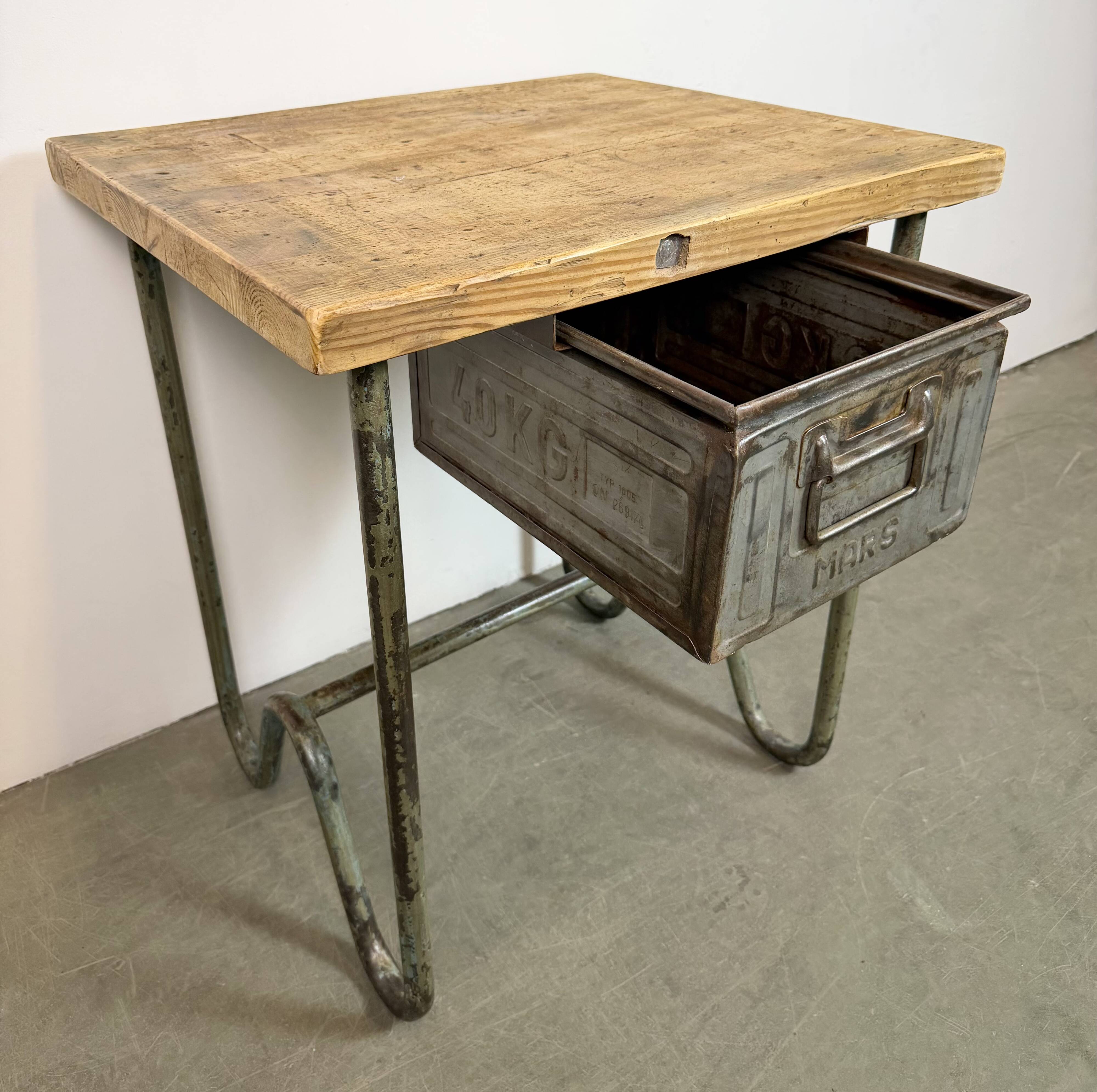 Vintage Industrial Worktable, 1960s