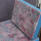 Vintage blue padded bench