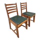 Two Bas van Pelt designer dining chairs in walnut, 1930s