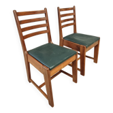 2 chaises de salle à manger design Bas van Pelt en noyer, années 30