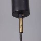 VINTAGE 1970S WHITE GLASS PENDANT LAMP, ITALIAN DESIGN