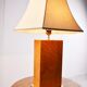 Vintage burl wood table lamp, 1970s