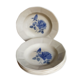 Six earthenware plates of Digoin and Sarreguemines 40s