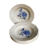Six assiettes faïence de Digoin et Sarreguemines années 40