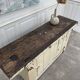 Small 1900 workbench with beautiful light patina