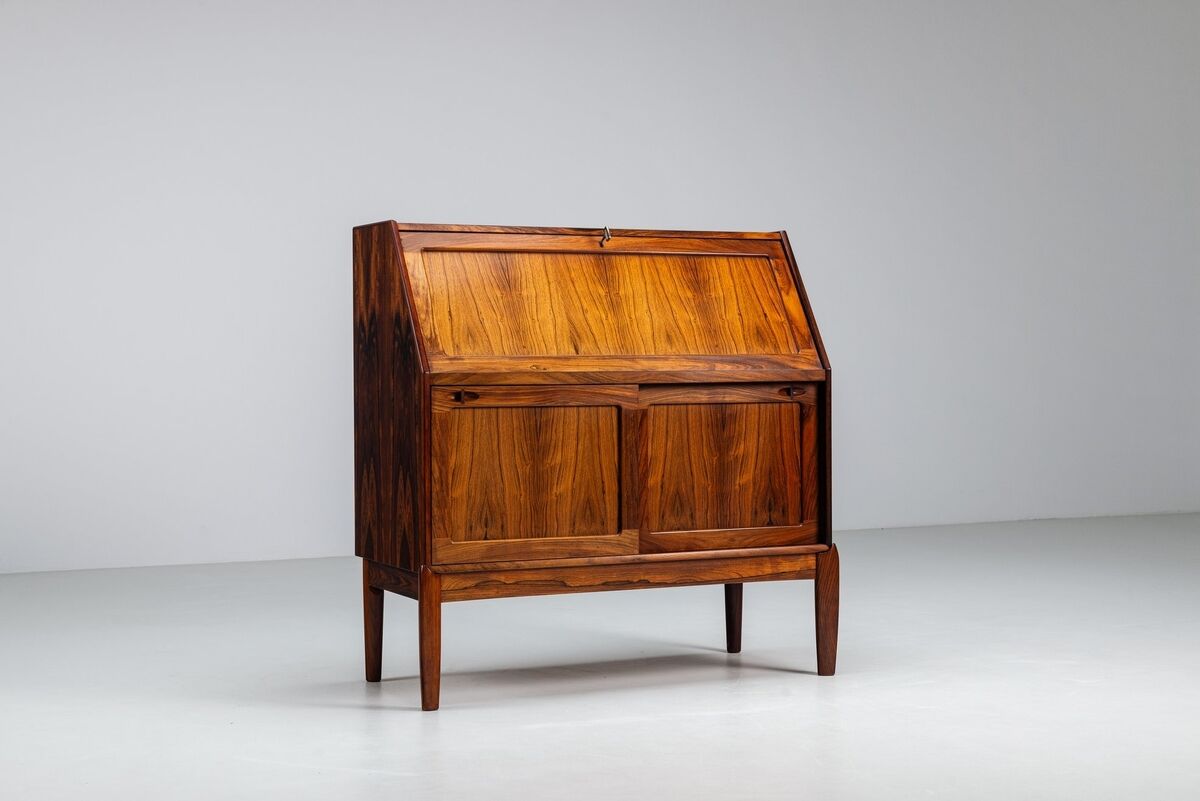 Cabinet secrétaire H.W. Klein en palissandre Bramin Danemark 1960