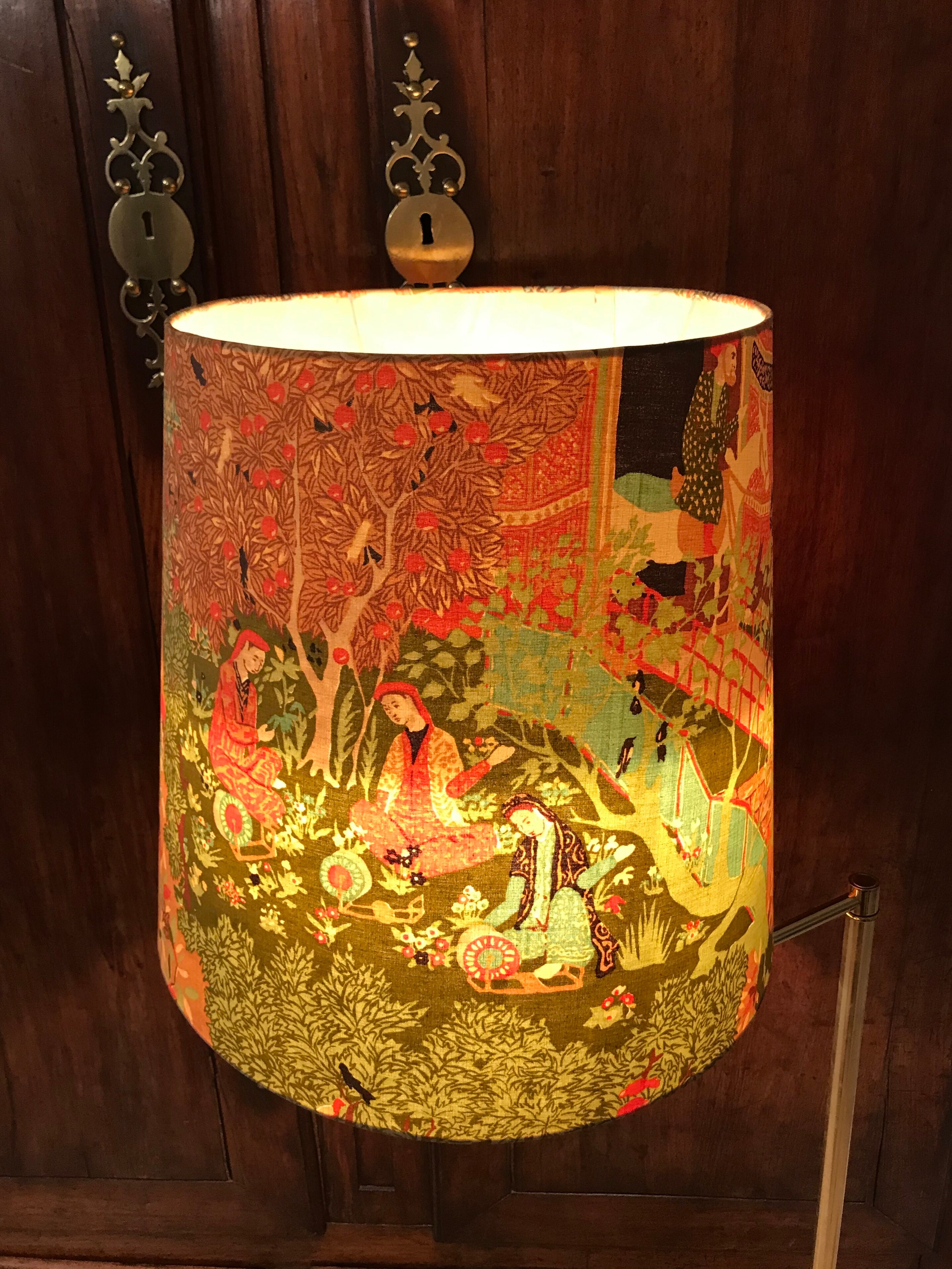 Vintage lampshade persian tales and garden paradise