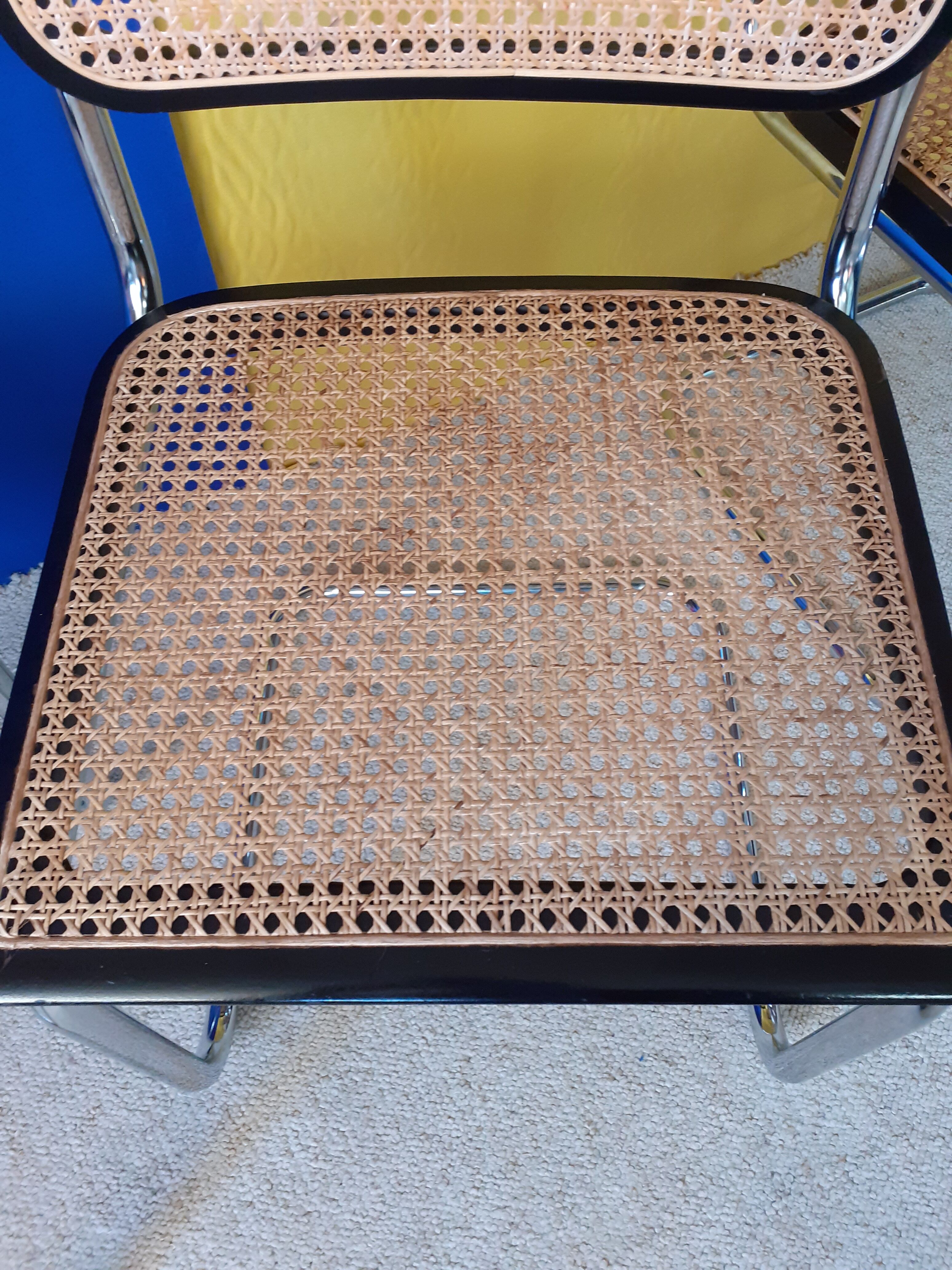 Series of 4 chairs B32, Marcel Breuer design