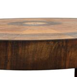 Art Deco Oak Side Table Inlaid Leaf coromandel minimalist design