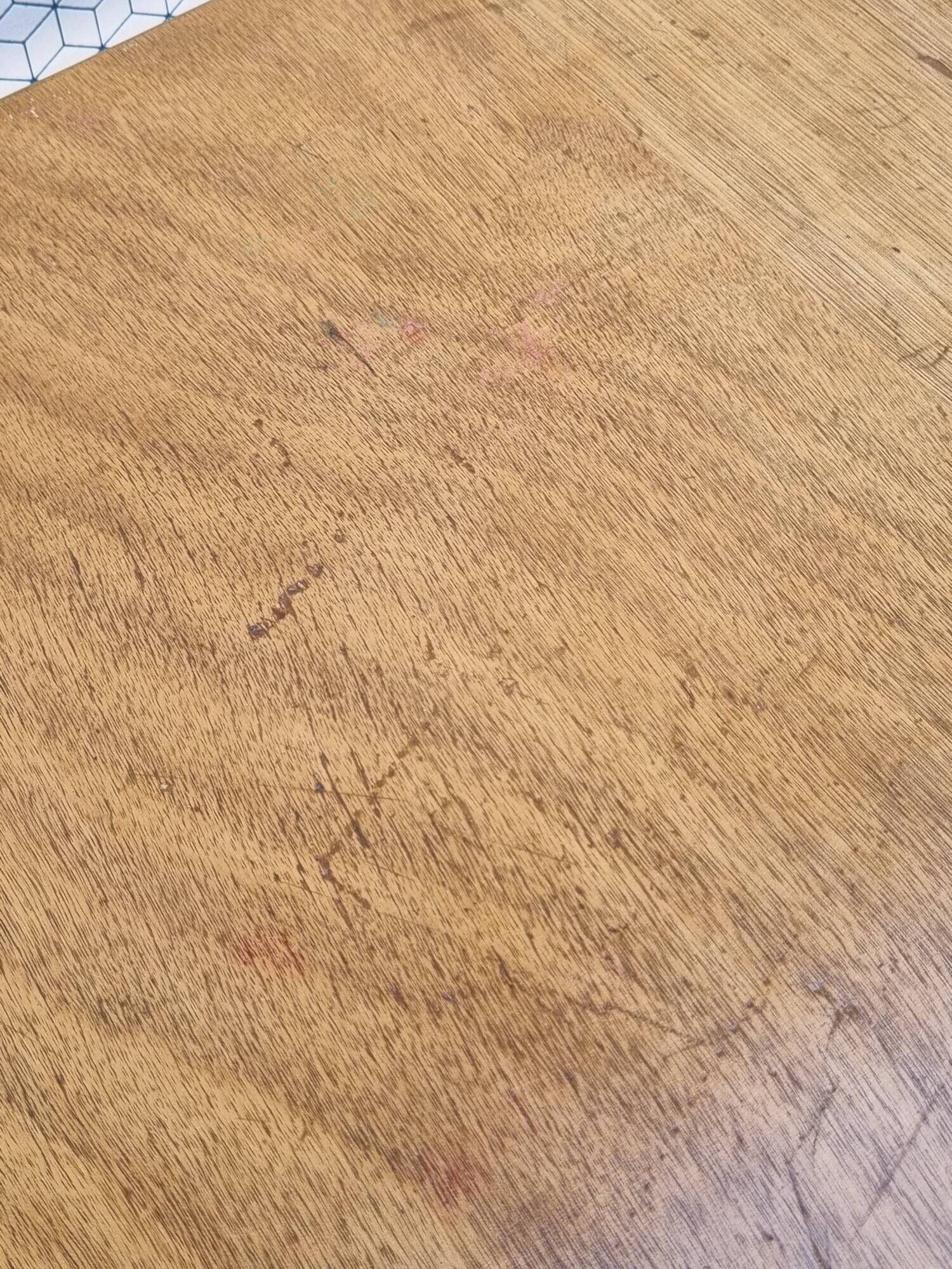 Vintage wooden and metal school desk