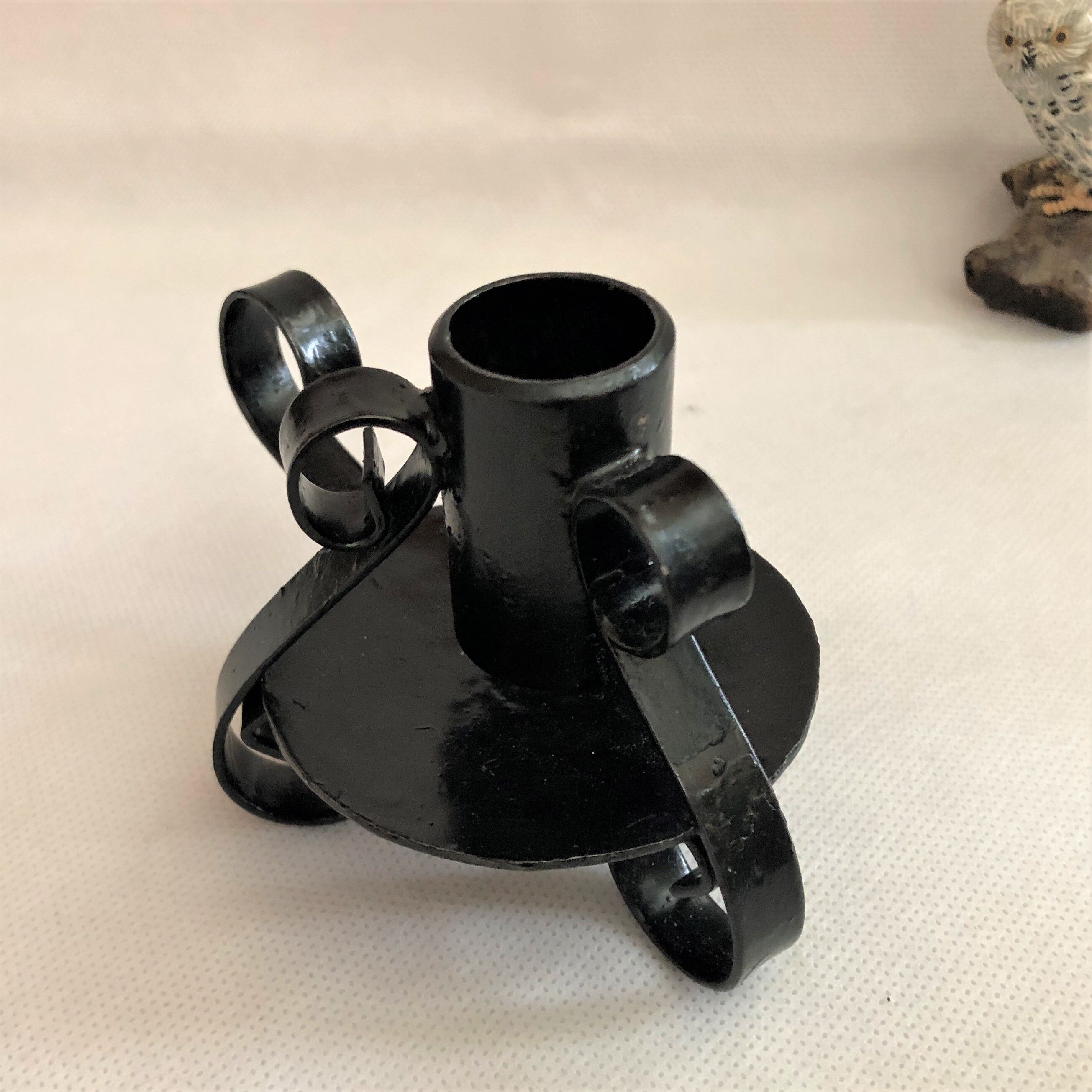 Hand candle holder handmade wrought wrought iron twisted