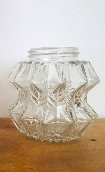 1 vintage lampshade from the 60s-70s, Diamant model in brutalist space age style.