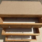 Art Deco 3-drawer wooden chest of drawers - Completely restored and refurbished -