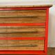 Commode en bambou et rotin vintage