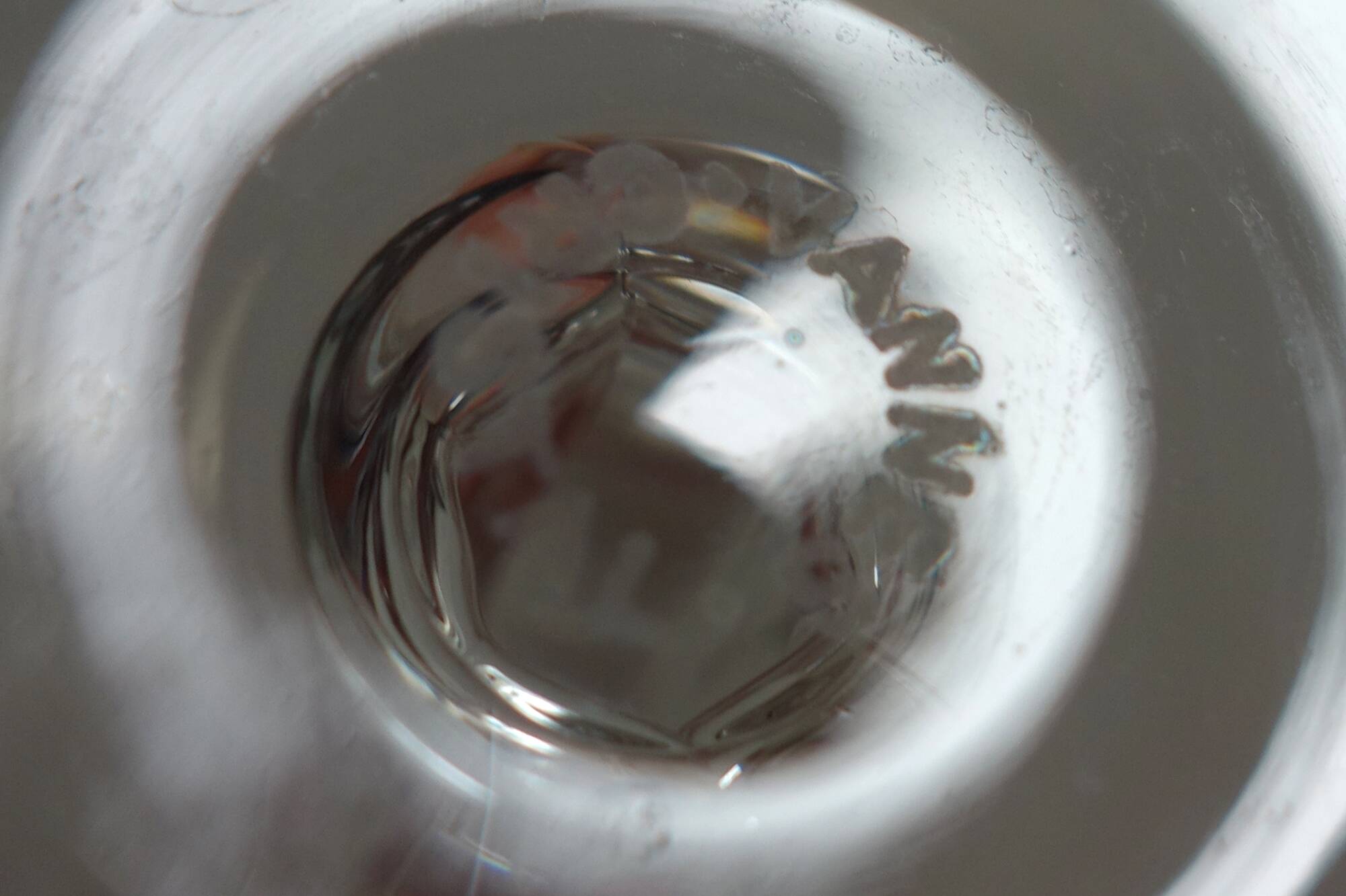 8 vintage Vannes crystal white wine glasses