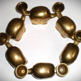 Set of 6 Art-Deco Brass Elephant Candle Holders / Candle Stands