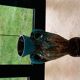 Vase amphore en barbotine, céramique émaillée de style vallauris vintage