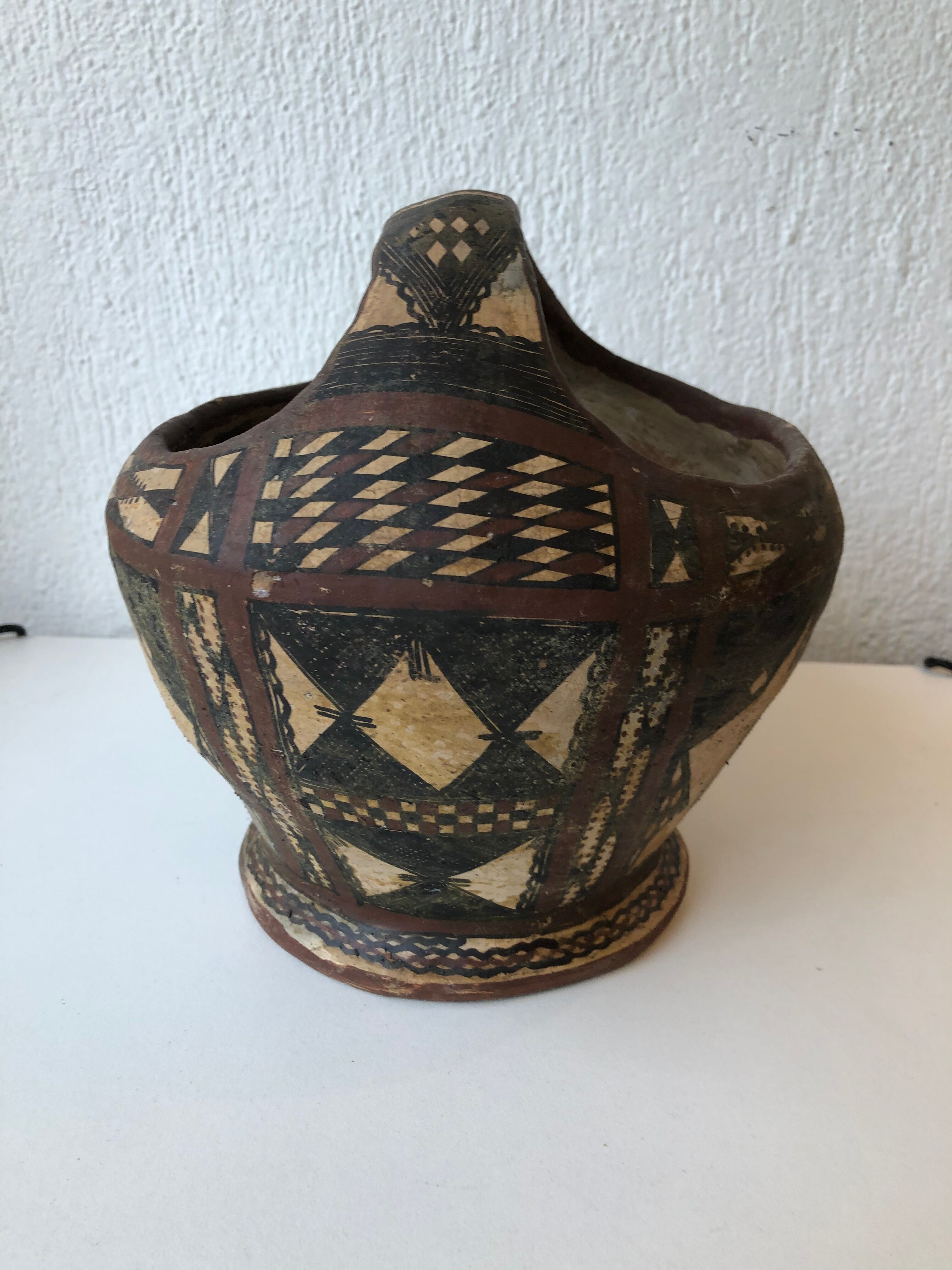 Pottery or Kabyle jug. Algeria around 1950 . Ethnic Popular Art