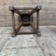 Tabouret d'atelier en teck massif