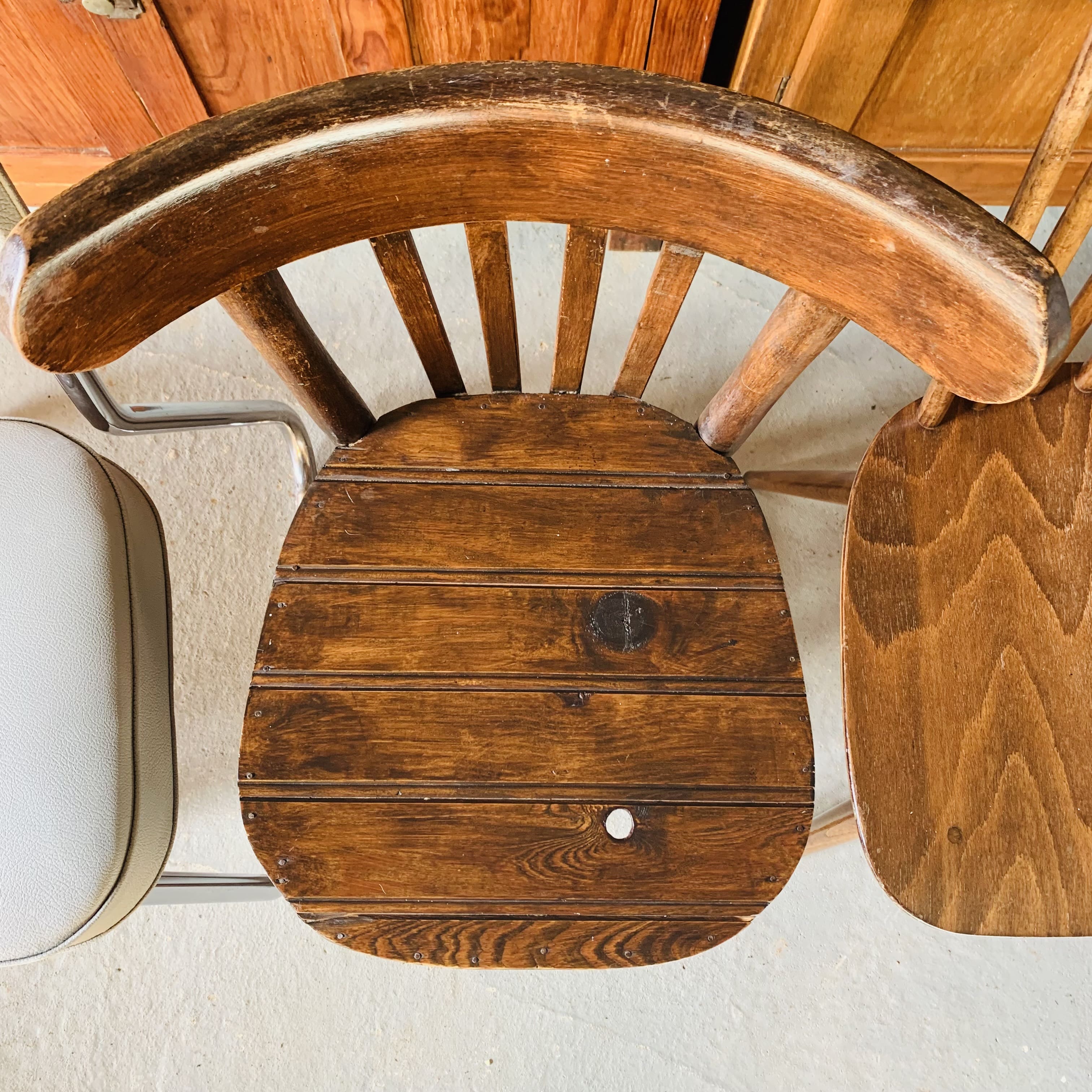 Set of 6 mismatched chairs