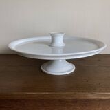 19th century XL office mounted plate, white earthenware display stand