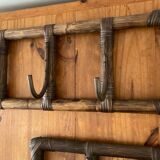 Pair of rattan coat racks from the 60s and 70s