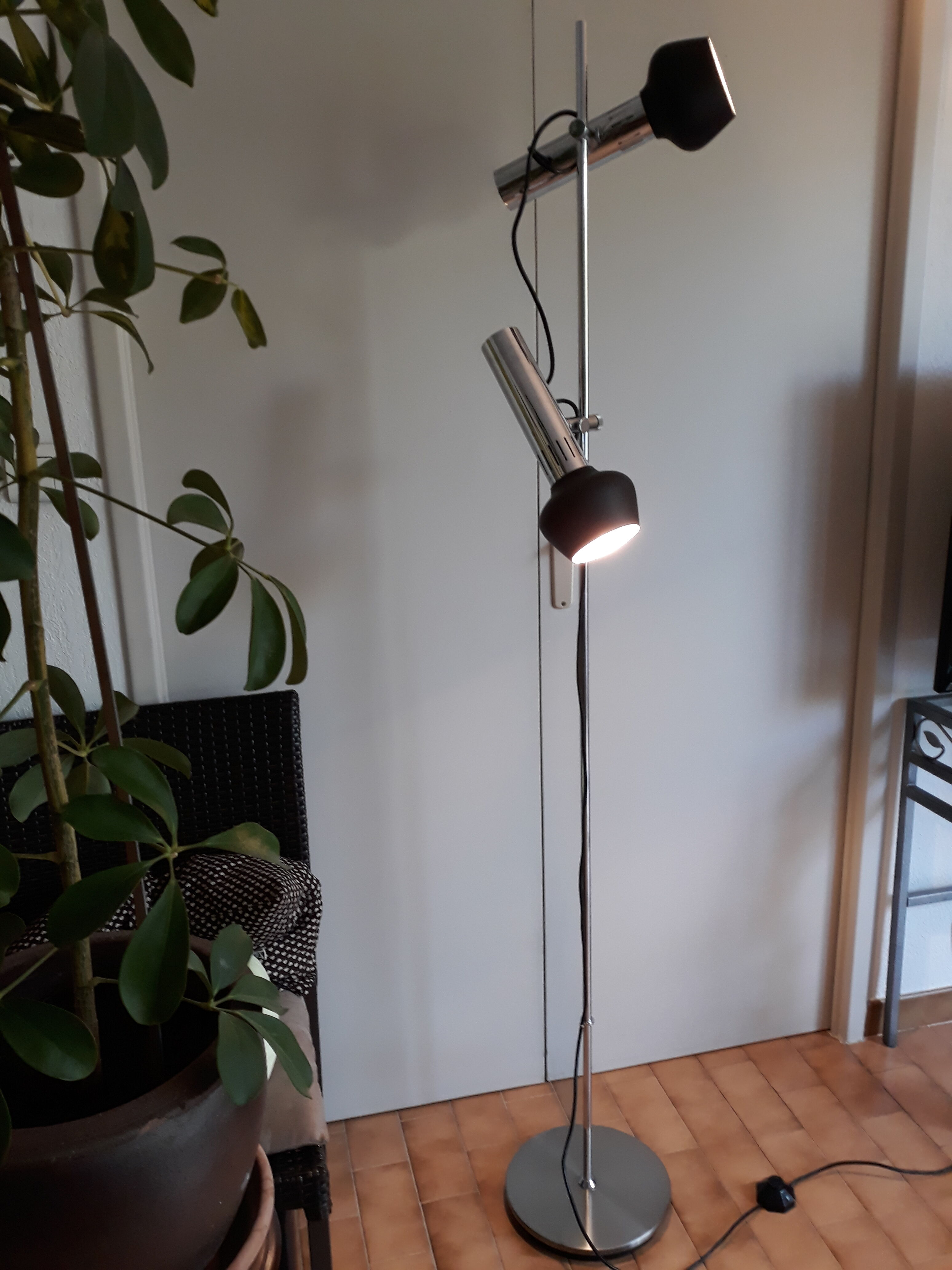 Floor lamp 2 spots vintage