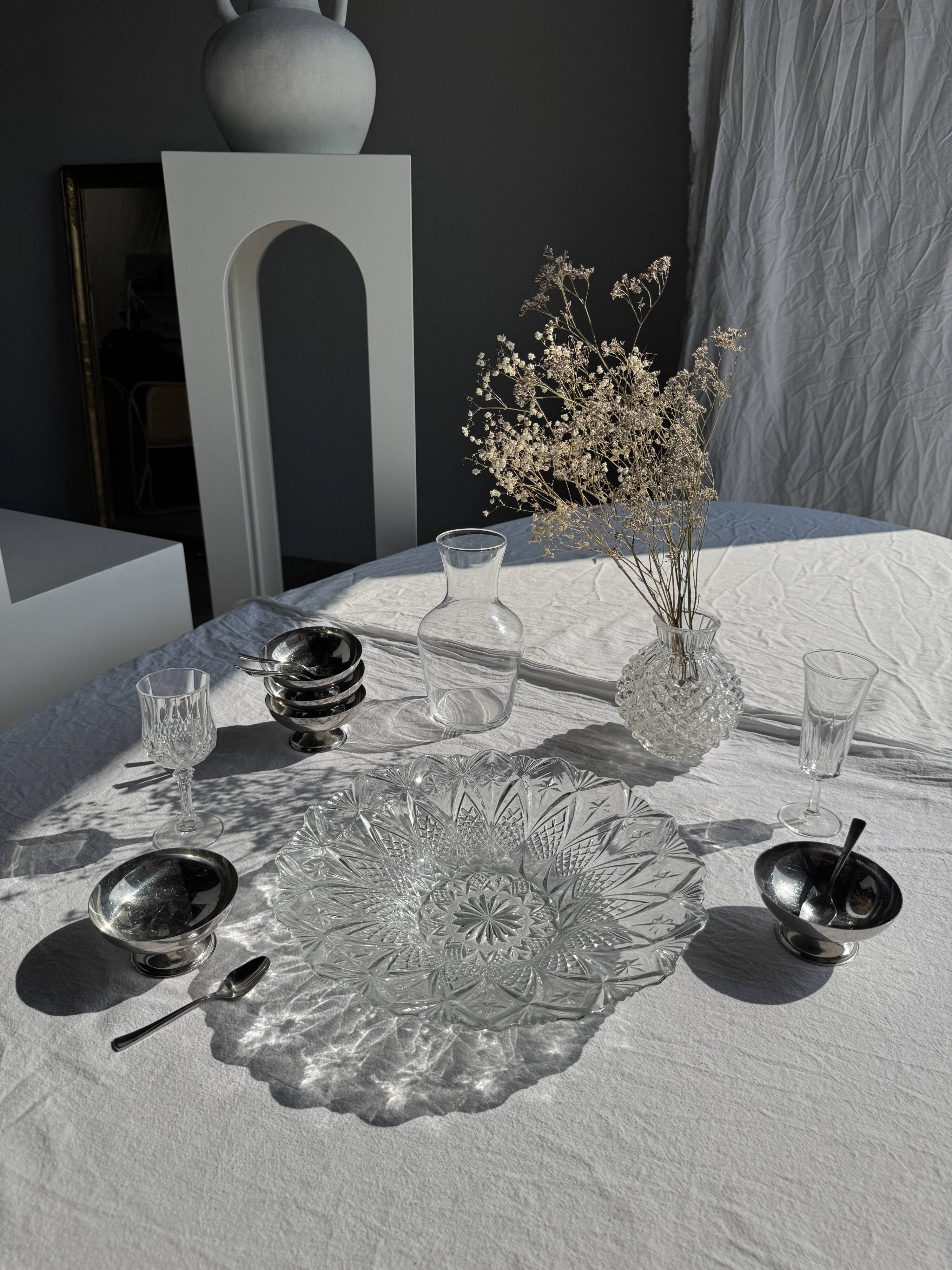 Vintage Diamond Point Flared Fruit Bowl or Salad Bowl D31