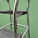 Vintage step stool in Skai and chrome metal - Hailo Klettermax