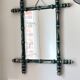 Miroir ancien en bois formant bambou