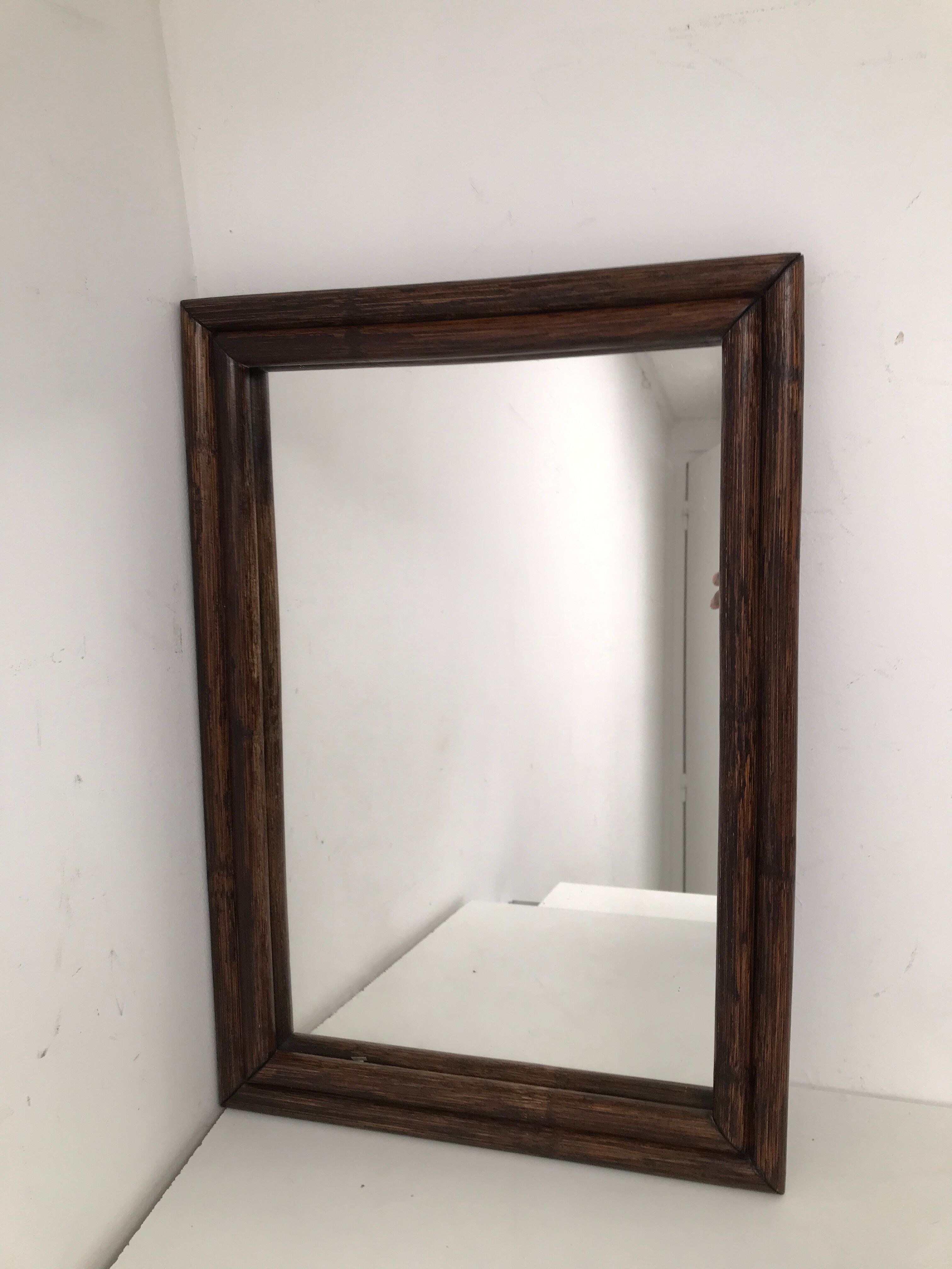 Vintage rattan mirror