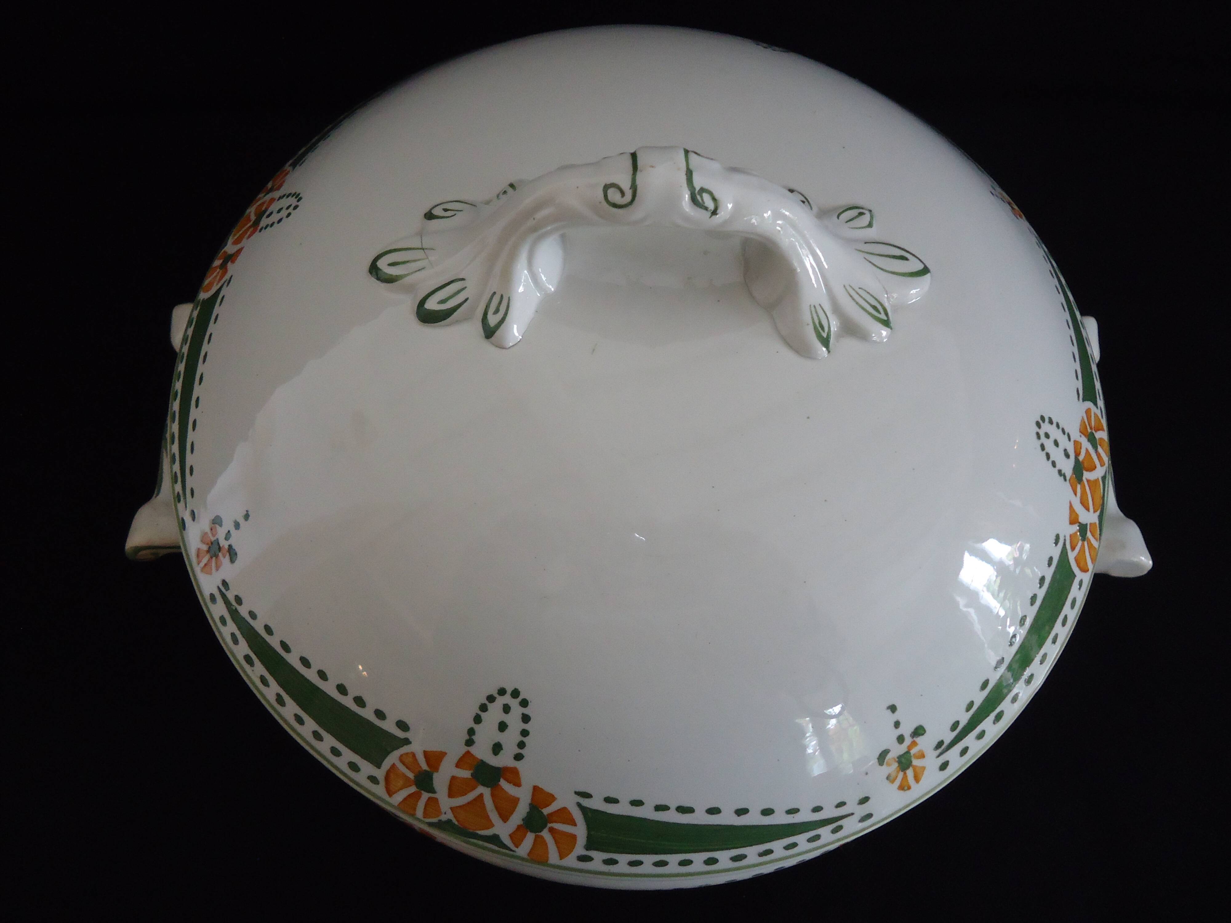 Longwy art deco vegetable touner