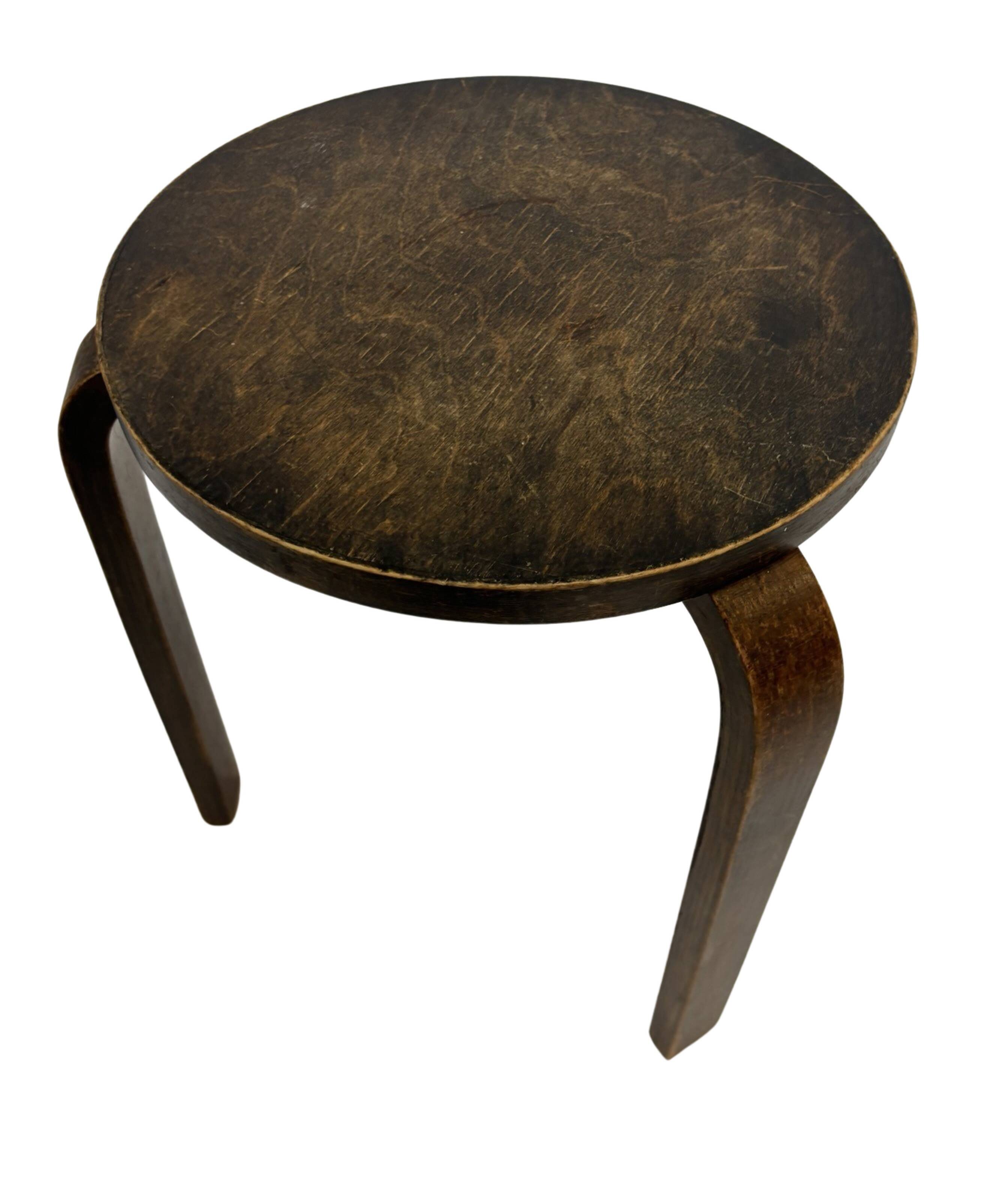 Vintage Alvar Aalto model 60 stool attributed to