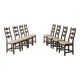 Henning Kjærnulf, chaise de salle à manger (ensemble de huit)