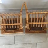 Pair of vintage rattan bedside tables 60 years