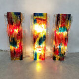 Set of 3 vintage wall lights 'Chartres' Willem Van Oyen Raak