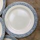 Set of 6 dinner plates Earth iron Lamartine