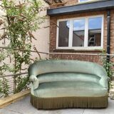 Water green velvet toad sofa